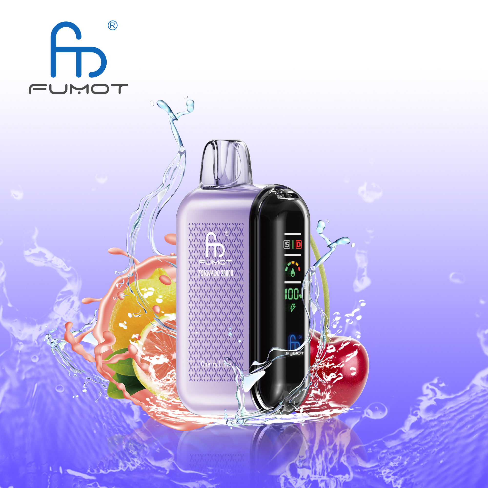 RANDM FUMOT Tornado 20000 Puffs LED Screen Display Adjustable Airflow Flavorful Disposable Vape - Vapo247
