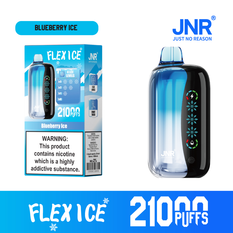 JNR FLEX ICE 21000 Puffs Adjustable Ice LED Screen Display Adjustable Airflow Disposable Vape - Vapo247