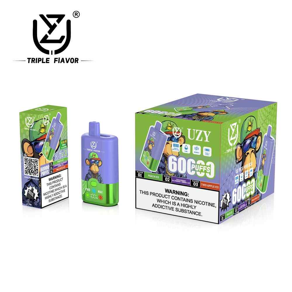 UZY Triple Flavor 60000 Puffs 3-in-1 flavors Smart LED Display Disposable vape - Vapo247