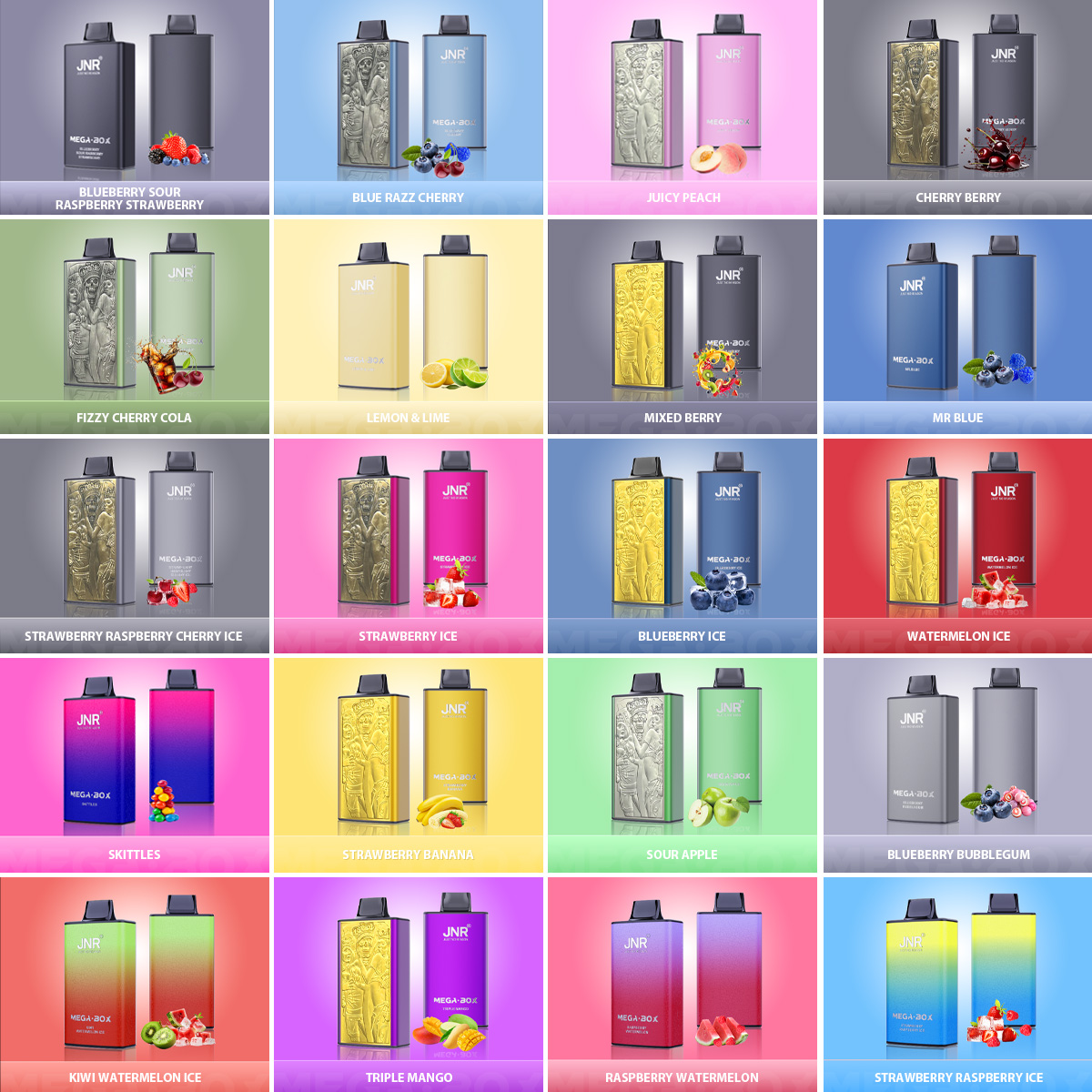 JNR Mega Box 25000 Puffs 3D Texture 2%5% Nicotine disposable vape - Vapo247