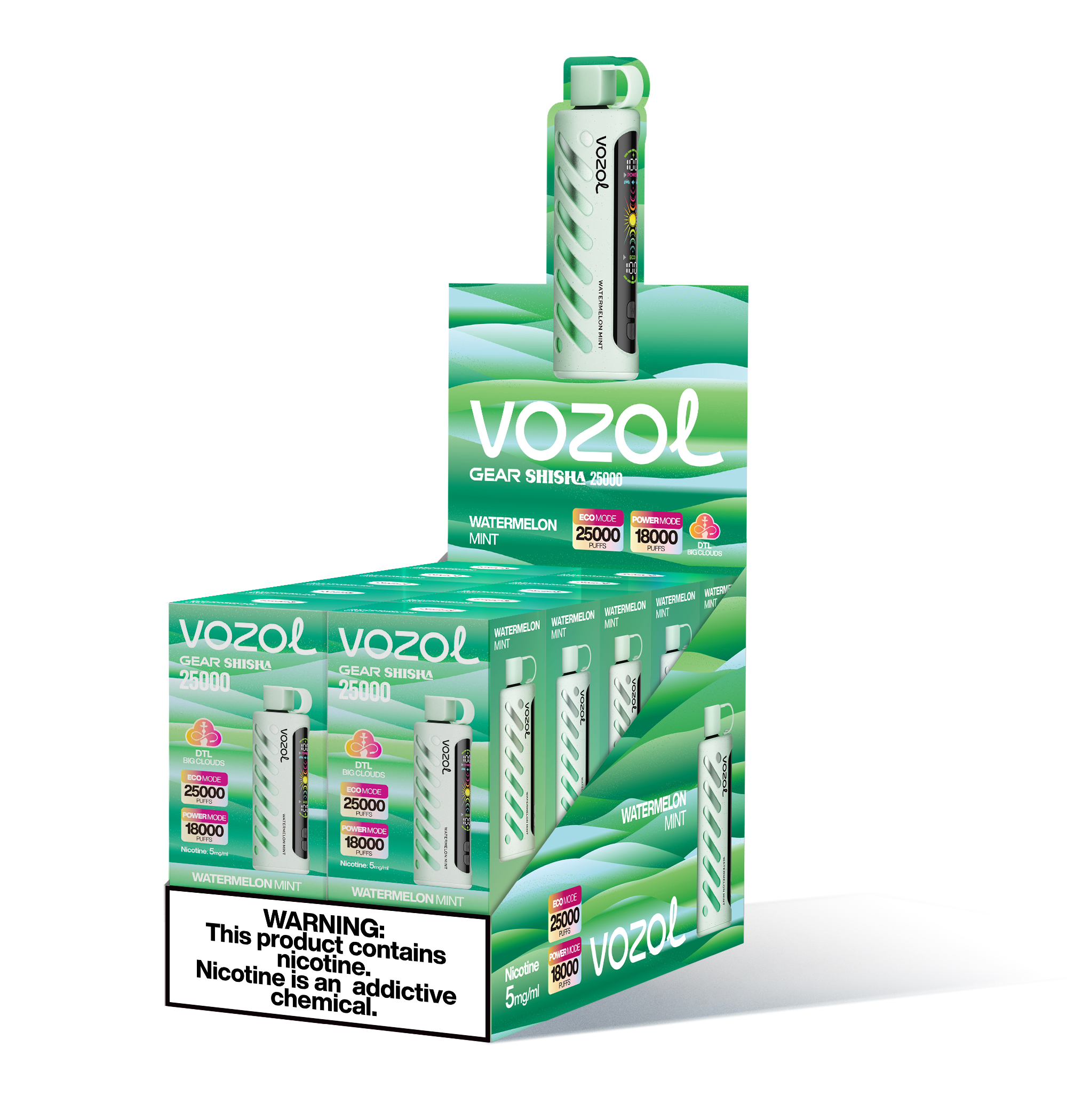 Vozol Gear Shisha 25000 Puffs  | 5% Nicotine |  Large Puff  | Disposable Vape - Vapo247
