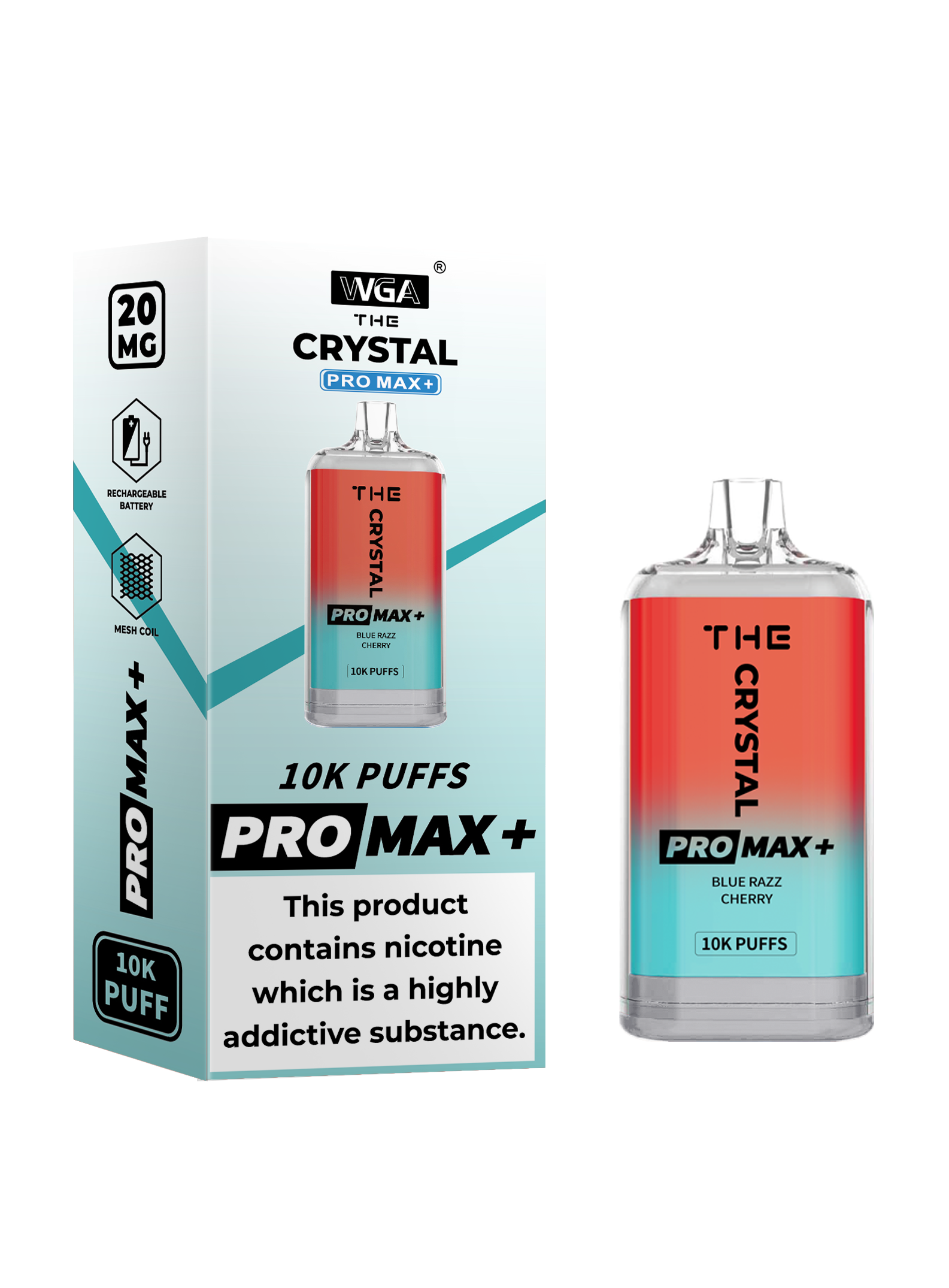 WGA Crystal Pro Max Extra 15000 Puffs Adjustable Airflow Disposable Vape - Vapo247