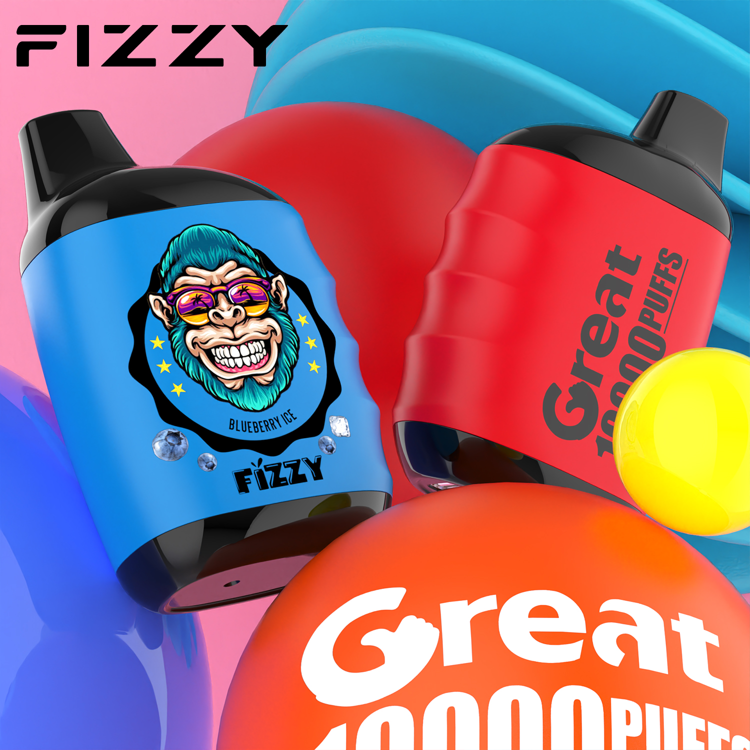 FIZZY Great 10000 Puffs Disposable Vape | Mesh Coil & 18ML E-Liquid - Vapo247
