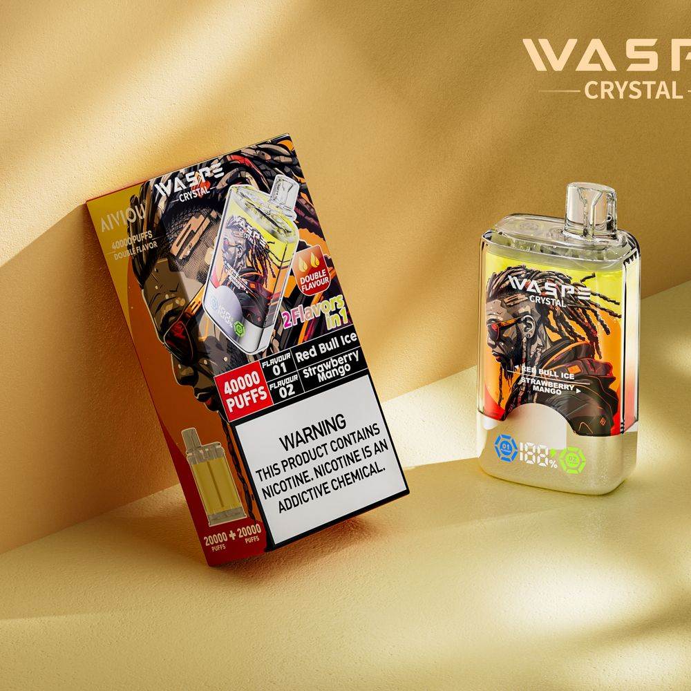 WASPE Crystal Double Flavors 40000 Puffs LED Screen | Double Flavors | Dual mesh coil Disposable Vape - Vapo247