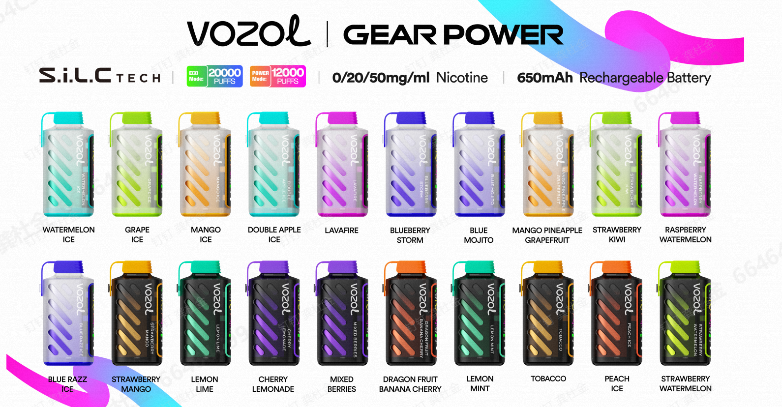 VOZOL Gear Power 20000 Puffs Full-Screen Display Disposable Vape - Vapo247