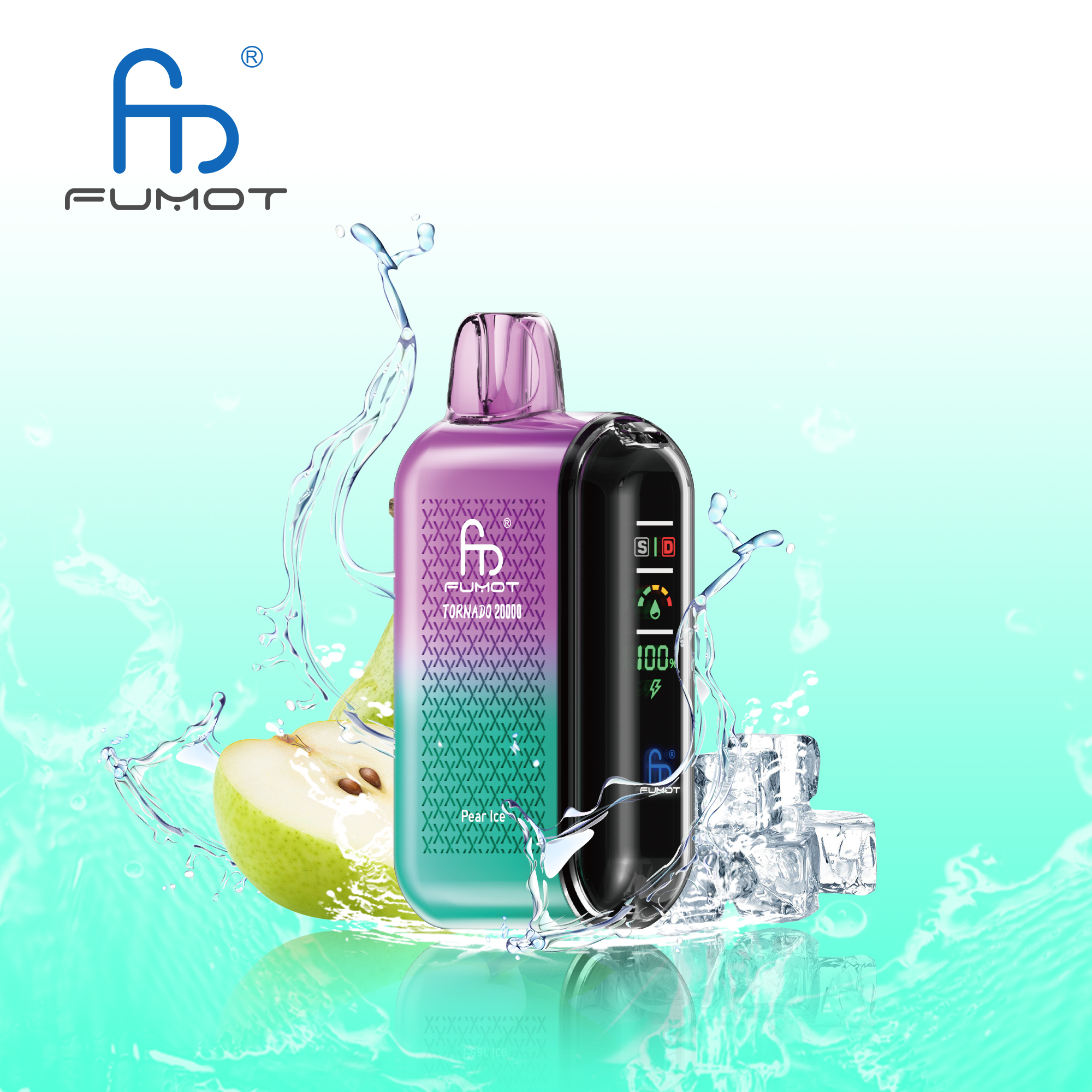 RANDM FUMOT Tornado 20000 Puffs LED Screen Display Adjustable Airflow Flavorful Disposable Vape - Vapo247