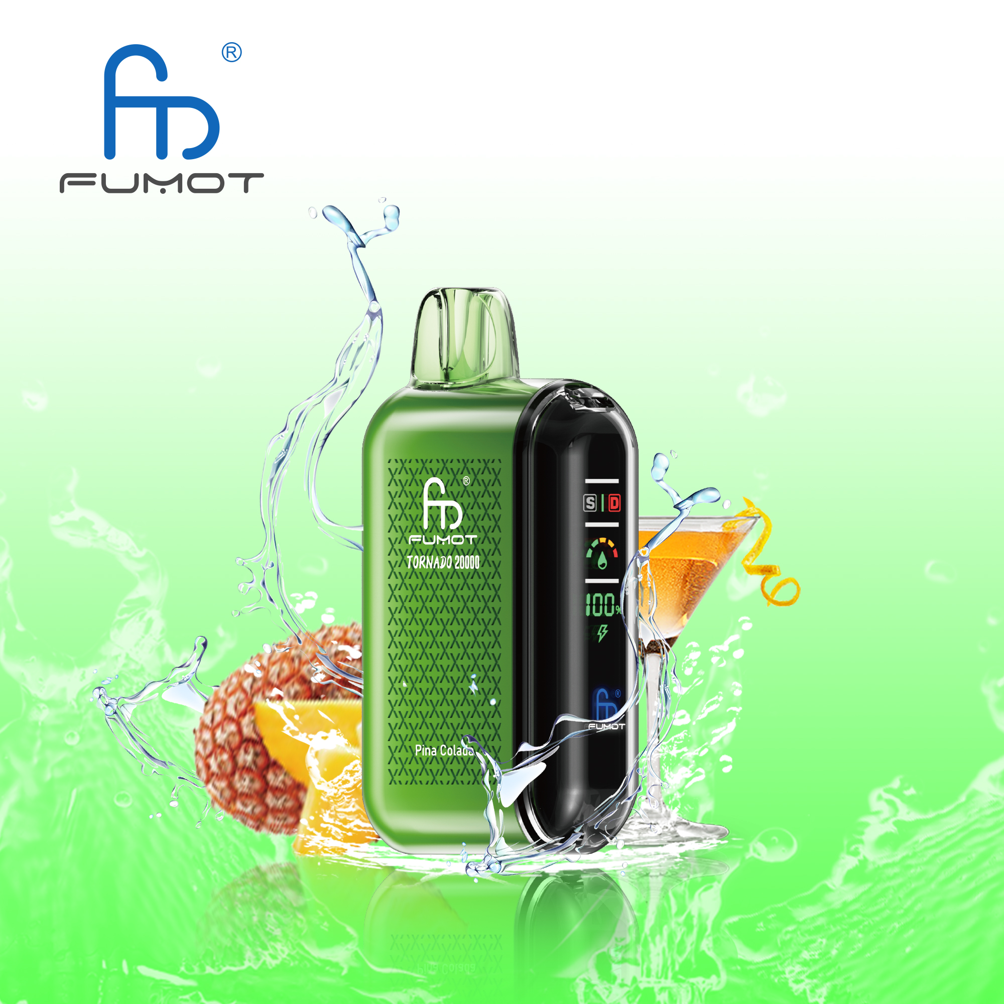 RANDM FUMOT Tornado 20000 Puffs LED Screen Display Adjustable Airflow Flavorful Disposable Vape - Vapo247