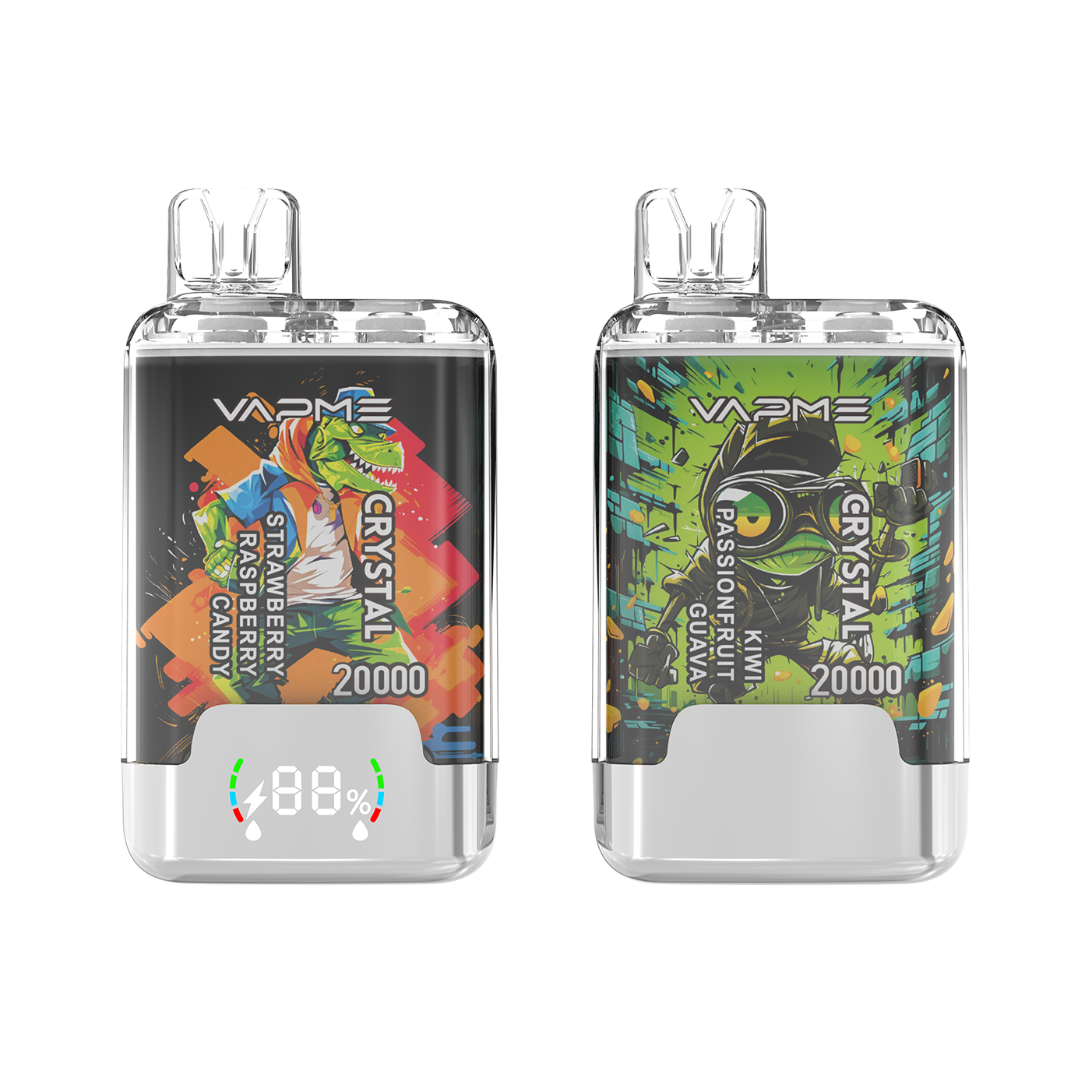 VAPME CRYSTAL 20000 PUFFS Double Flavor LCD Screen Display Disposable Vape - Vapo247