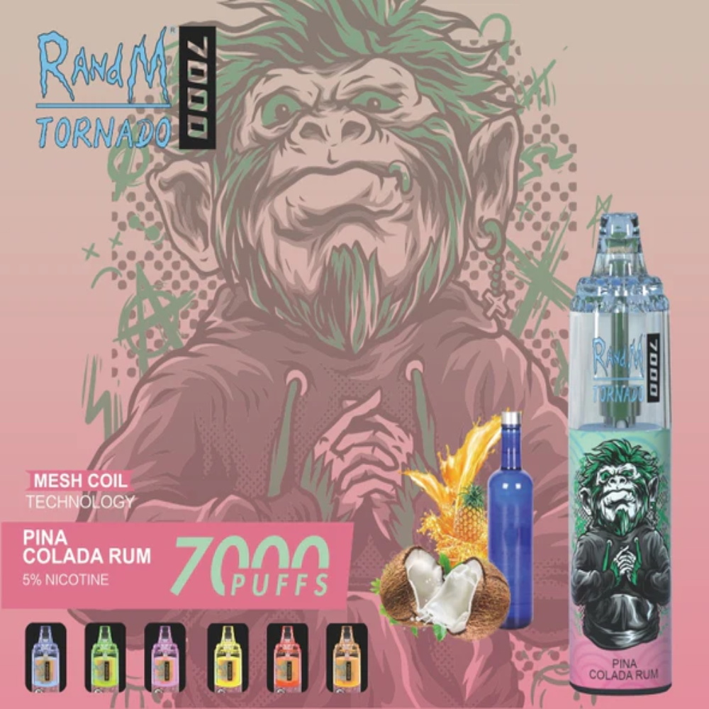 RANDM FUMOT Tornado 7000 Puffs Adjustable Airflow Visual Liquid Disposable Vape - Vapo247