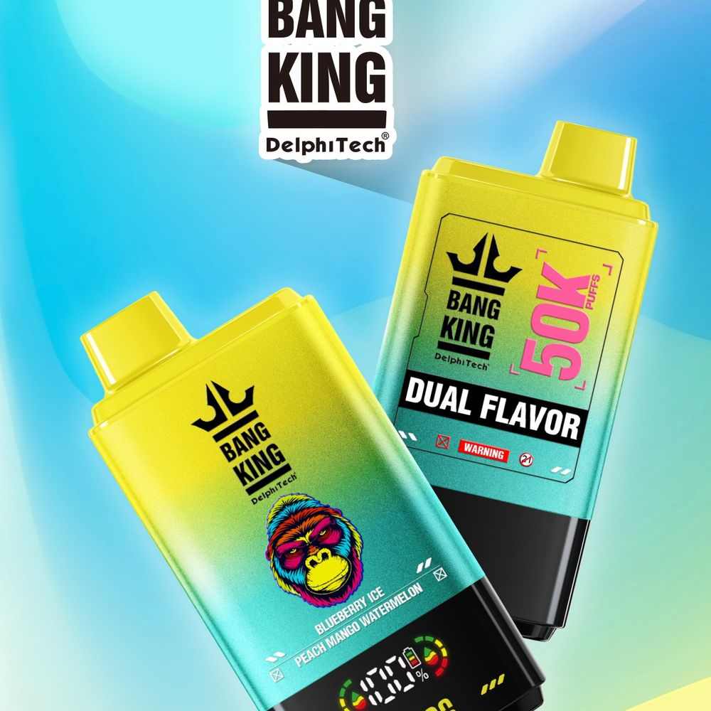 Bang King 50000 Puffs |Double Flavors| Customized Airflow| LCD Screen Disposable Vape - Vapo247