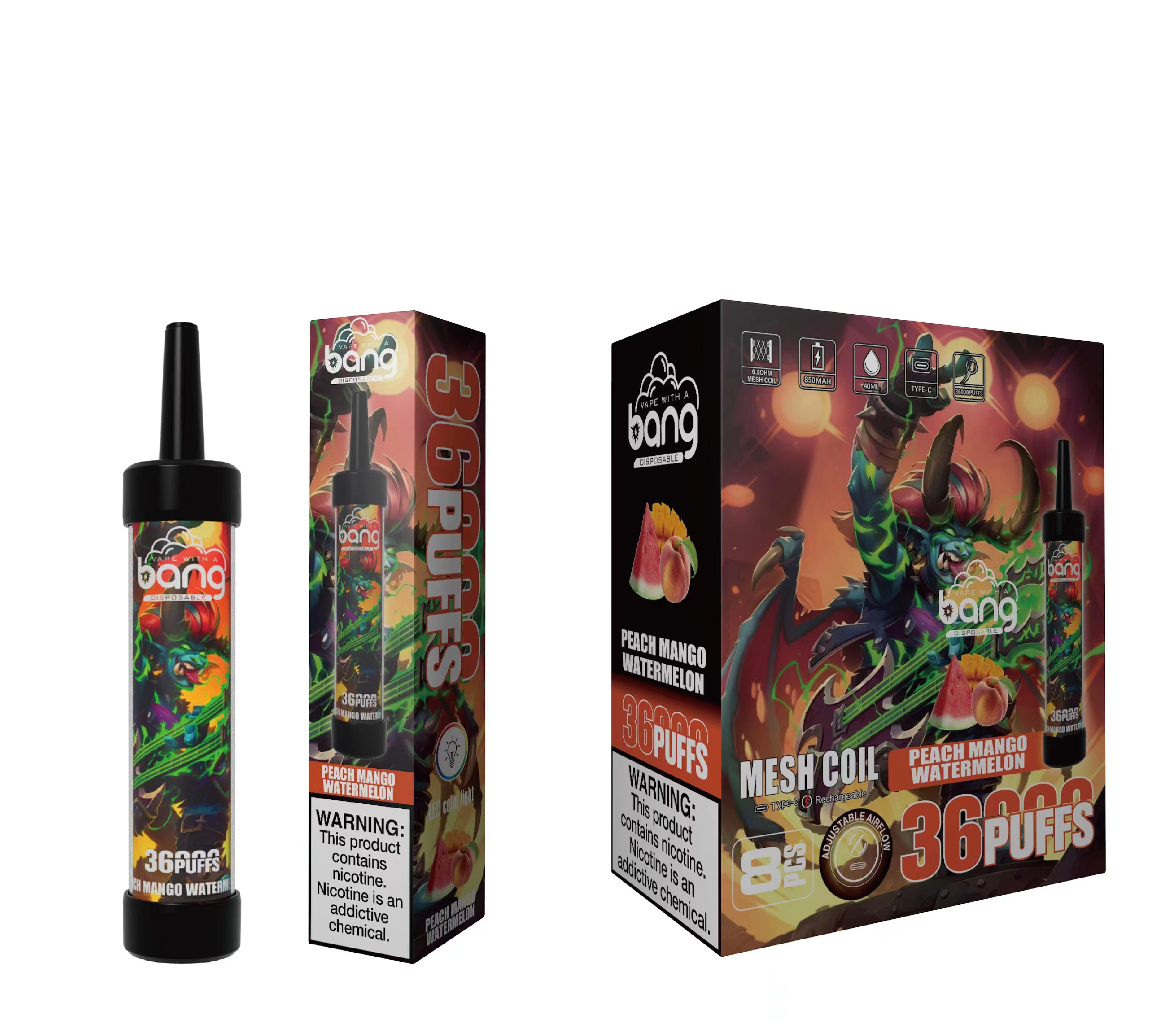 Bang 36000 Puffs Disposable DTL LED Light Vape Pen - Vapo247