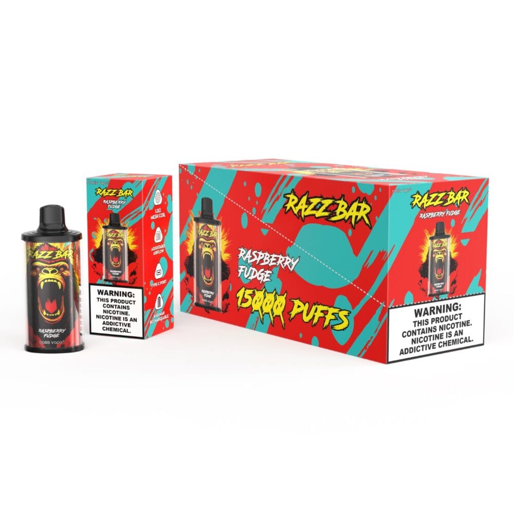 Razz bar 15000 puffs Adjustable Airflow Mesh Coil Disposable Vape - Vapo247