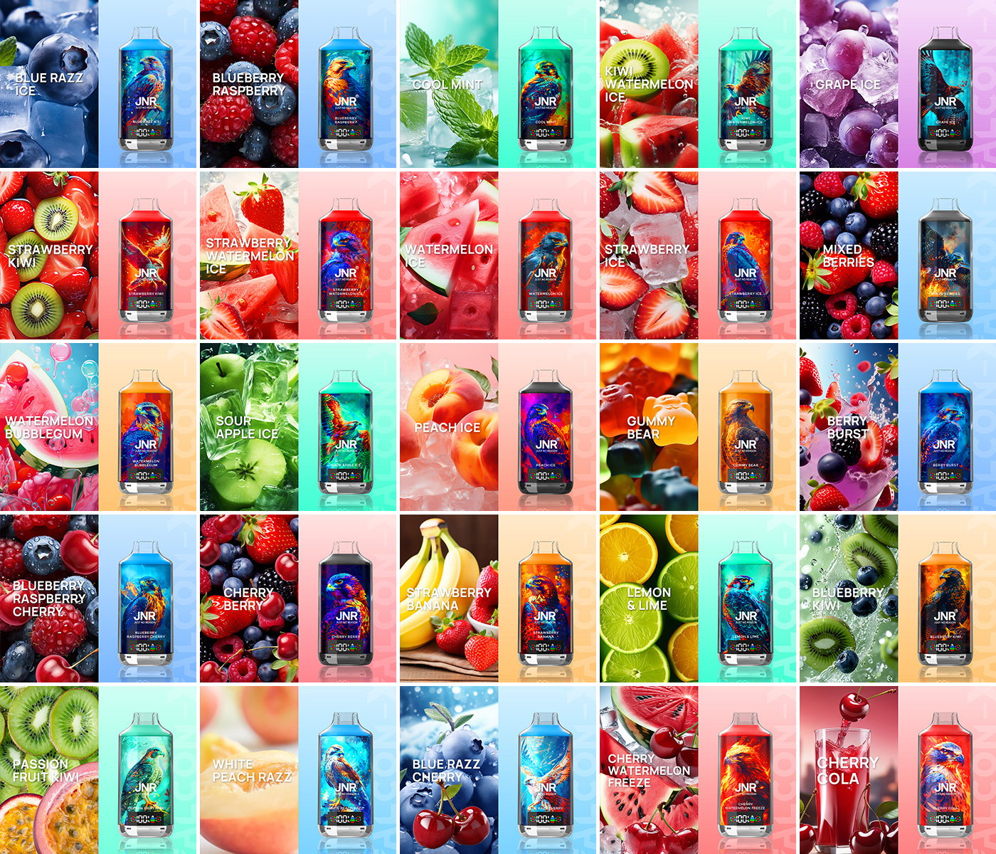 JNR Falcon-X 18000 Puffs Disposable|  Vape LED Display|  950 mAh battery - Vapo247