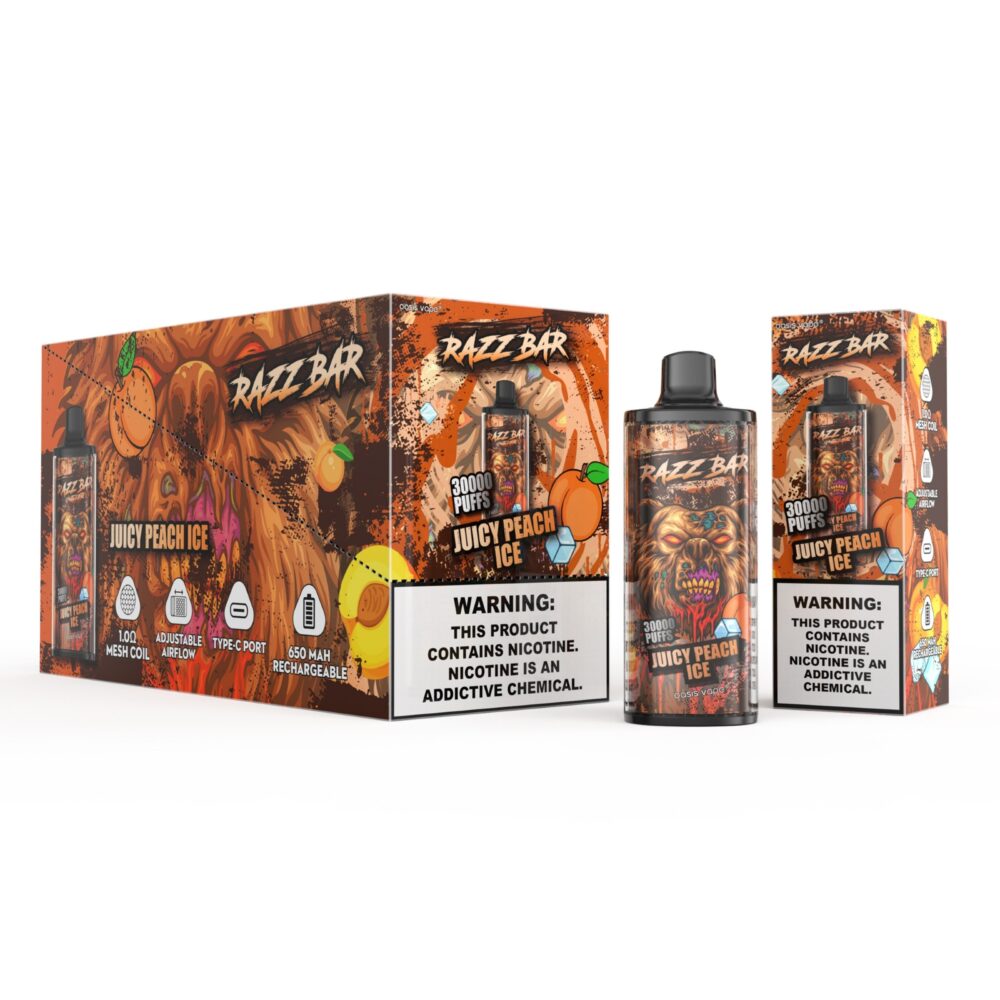 Razz bar 30000 puffs Adjustable Airflow 1.0 Mesh Coil Disposable Vape - Vapo247