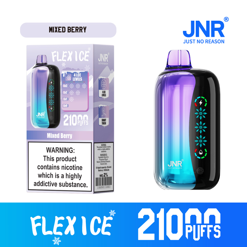 JNR FLEX ICE 21000 Puffs Adjustable Ice LED Screen Display Adjustable Airflow Disposable Vape - Vapo247