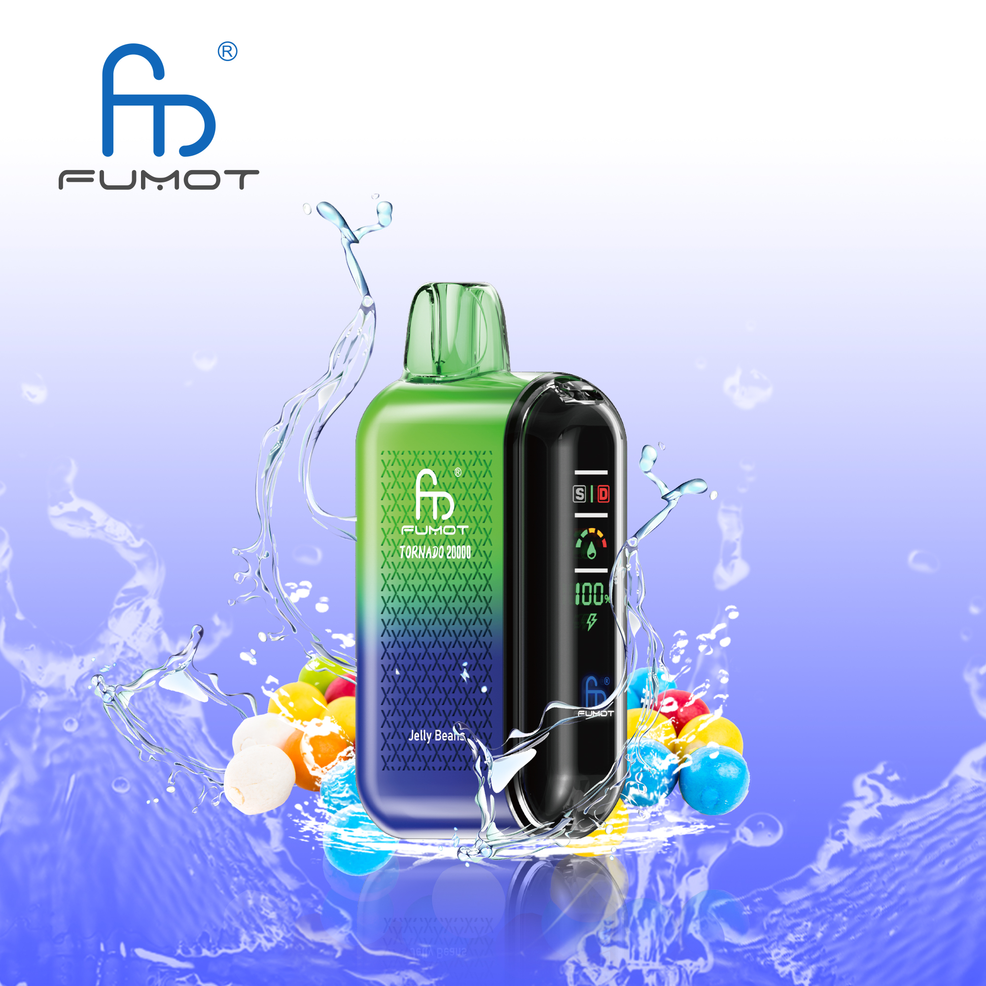 RANDM FUMOT Tornado 20000 Puffs LED Screen Display Adjustable Airflow Flavorful Disposable Vape - Vapo247
