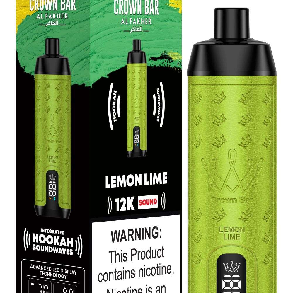 AL FAKHER CROWN BAR 12000 Puffs LED Screen Display Top 3 UK Brand Disposable Vape - Vapo247