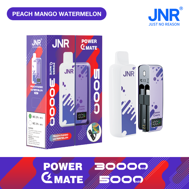 JNR POWER MATE 30000 Puffs Magnetic Connection Power bank with cables LED screen Disposable Vape - Vapo247