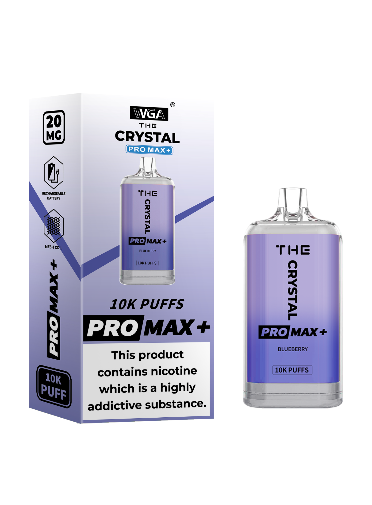 WGA Crystal Pro Max Extra 15000 Puffs Adjustable Airflow Disposable Vape - Vapo247