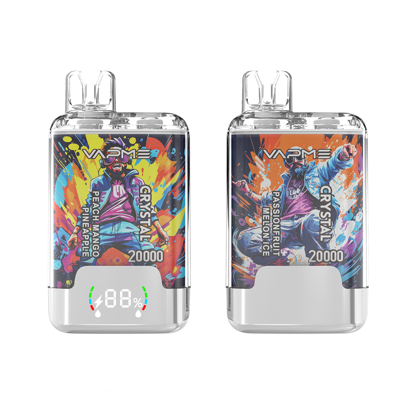 VAPME CRYSTAL 20000 PUFFS Double Flavor LCD Screen Display Disposable Vape - Vapo247