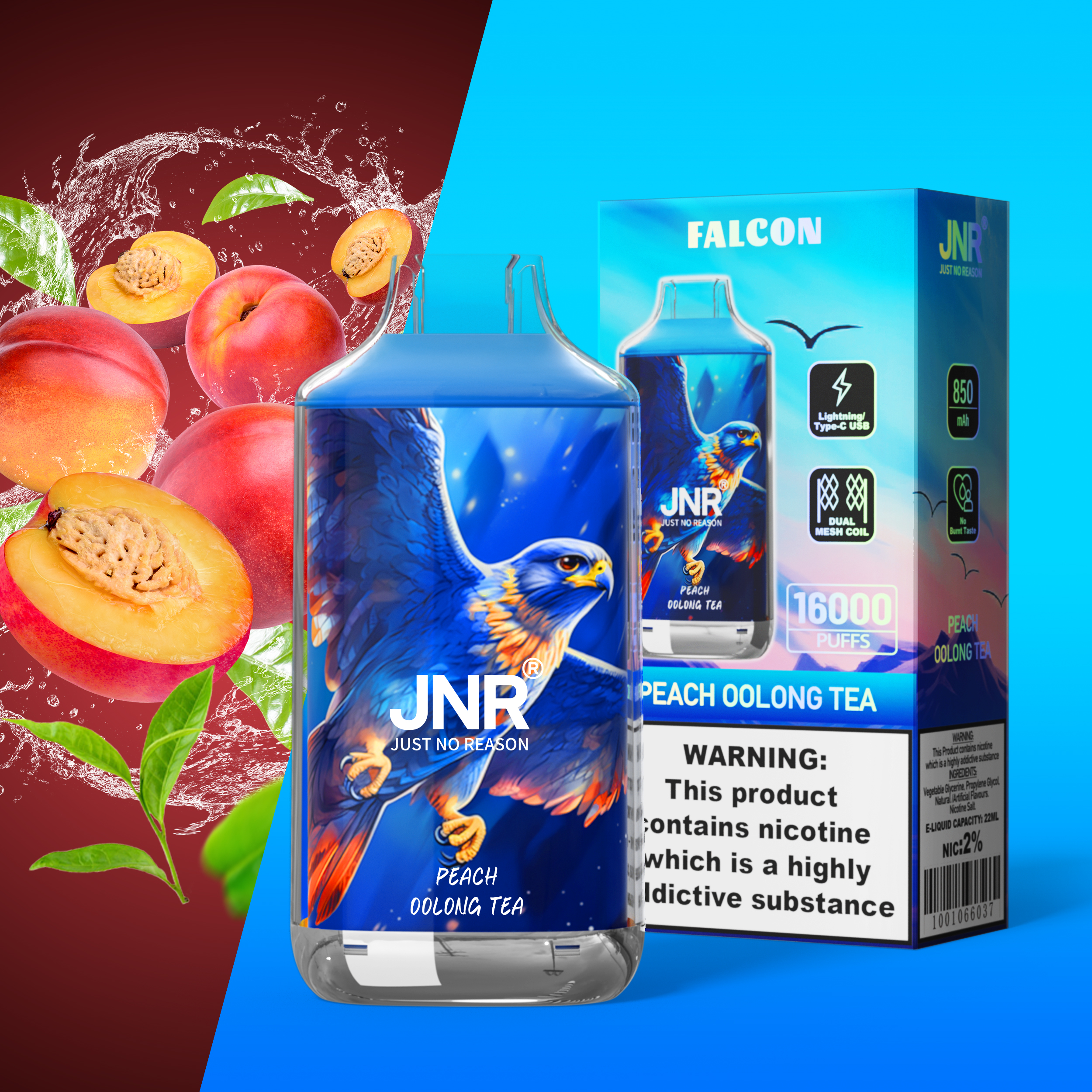 JNR Falcon Crystal 16000 Puffs disposable vape - Vapo247