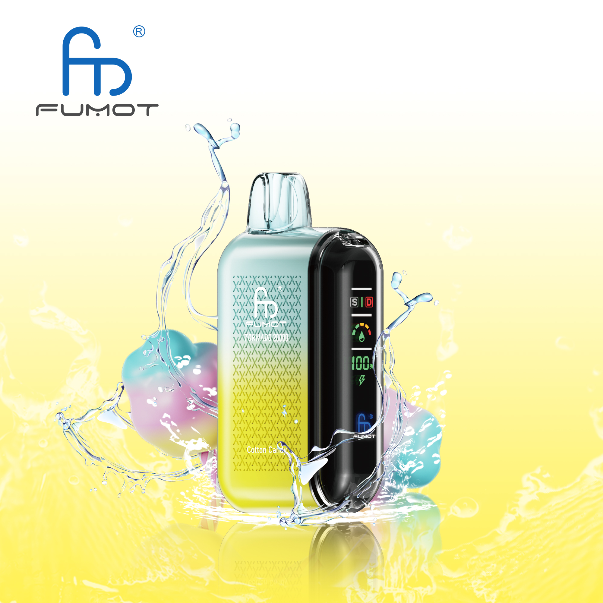 RANDM FUMOT Tornado 20000 Puffs LED Screen Display Adjustable Airflow Flavorful Disposable Vape - Vapo247