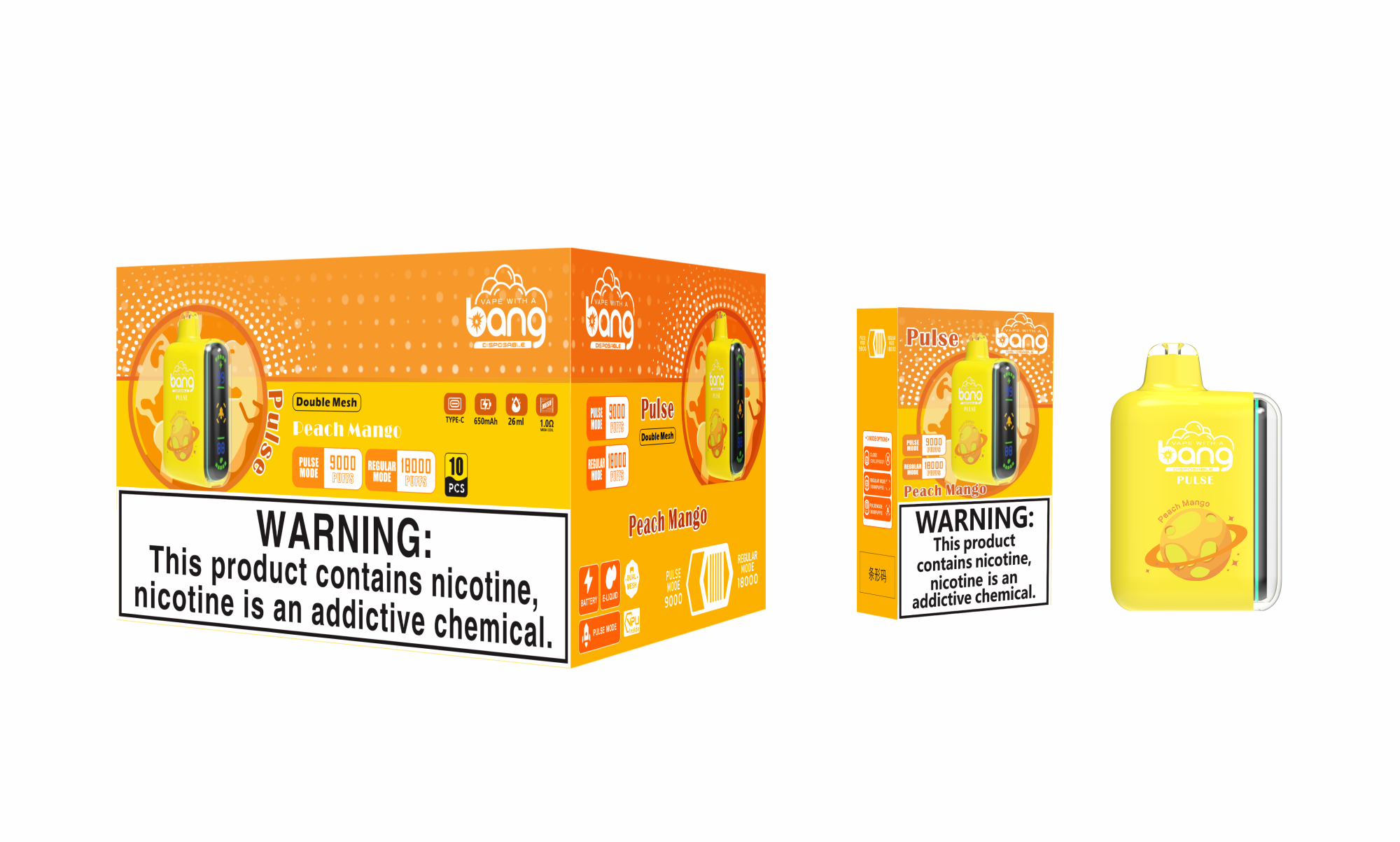 Bang Pulse 9000-18000 Puffs Adjustable Airflow Disposable Vape - Vapo247