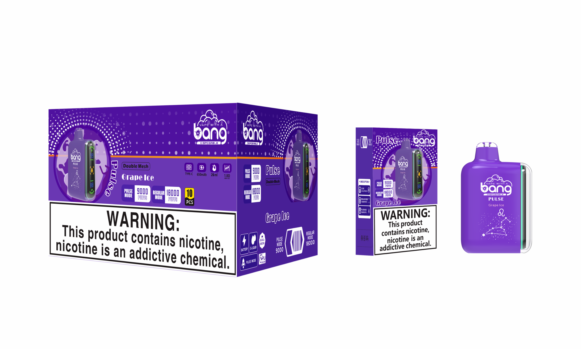 Bang Pulse 9000-18000 Puffs Adjustable Airflow Disposable Vape - Vapo247