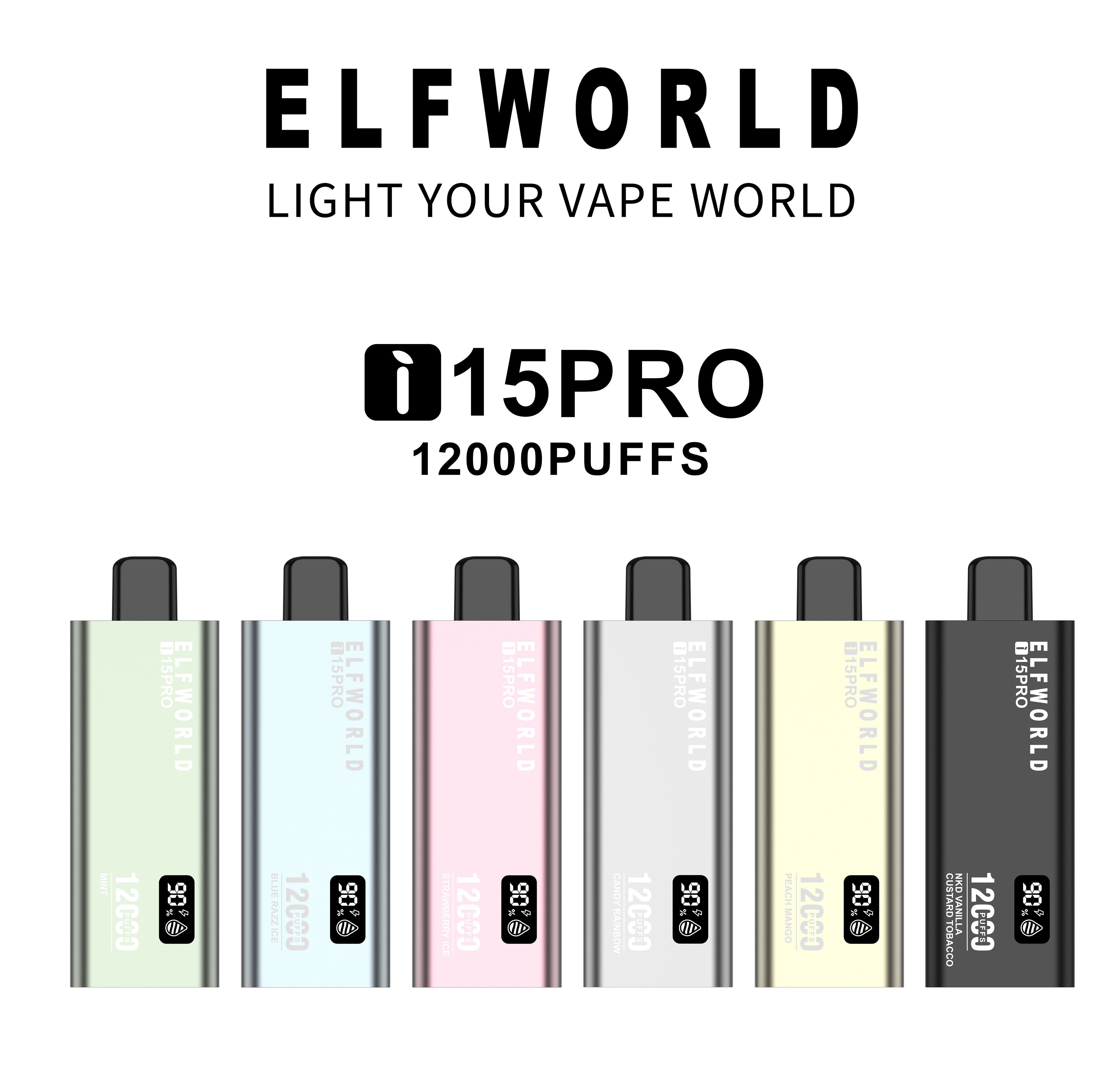 Elfwold i15 PRO 12000 Puffs Display Screen| Adjustable airflow Disposable Vape - Vapo247