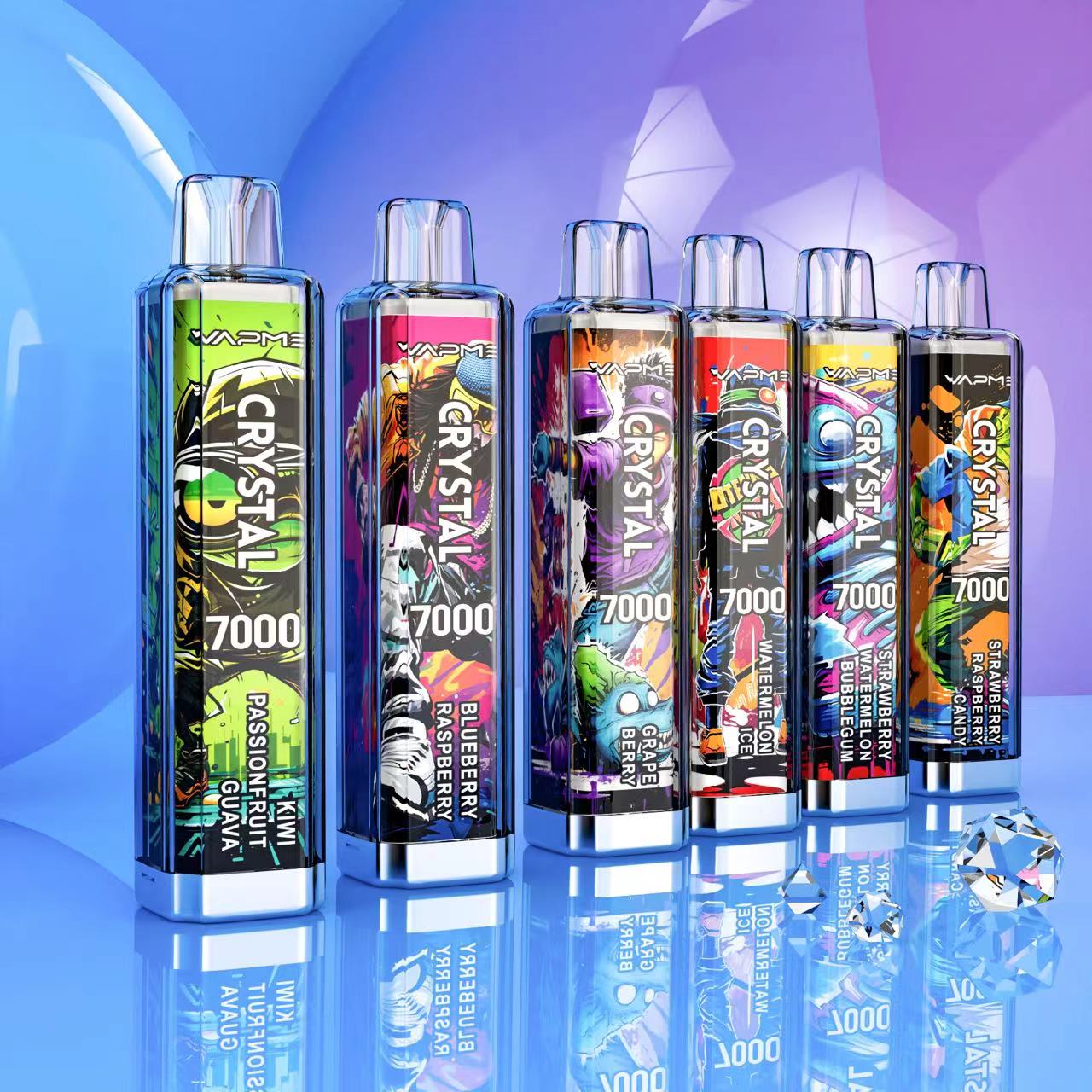 VAPME CRYSTAL 7000 PUFFS Disposable Vape | vibrant LED lights - Vapo247
