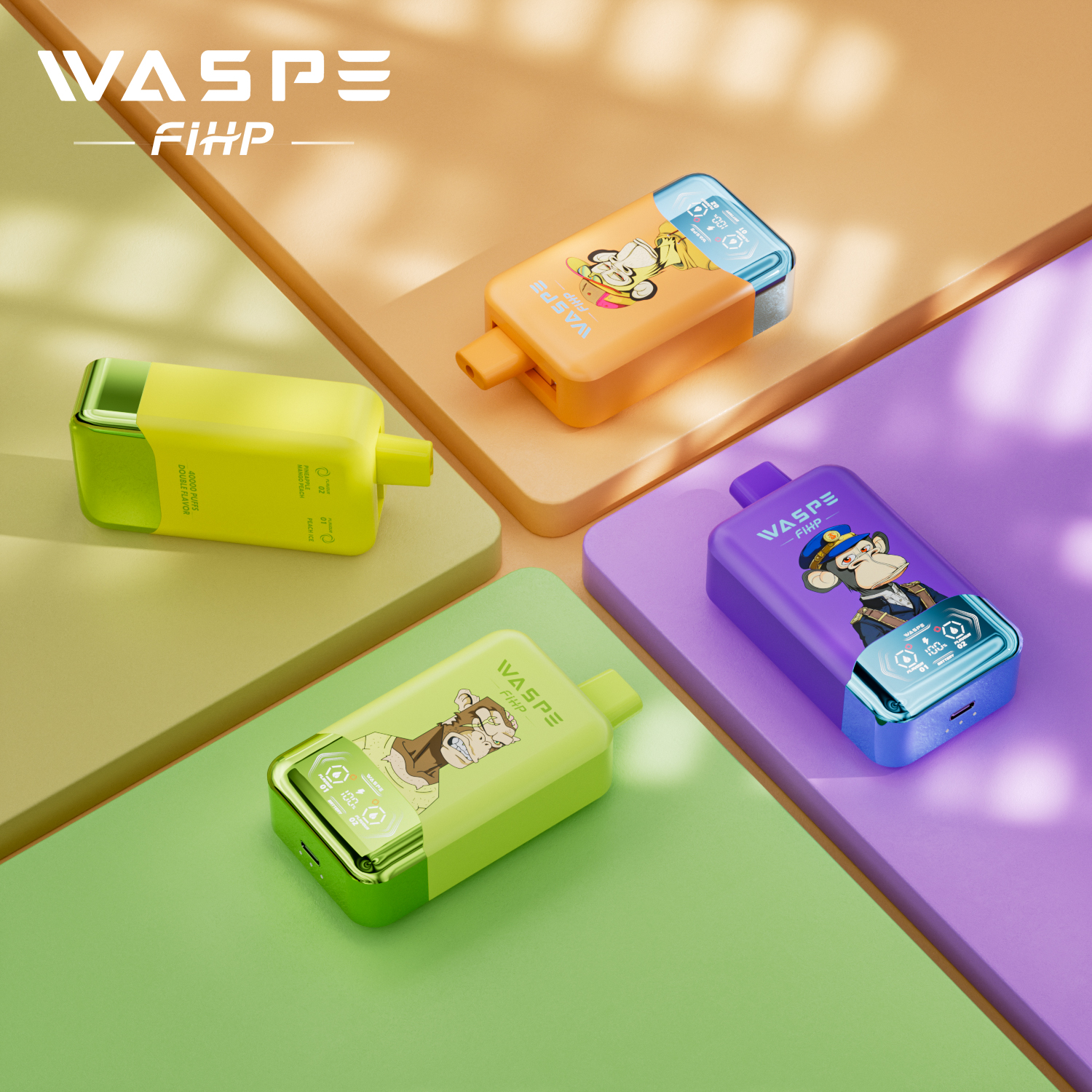 WASPE Double Flavor 40000 PUFFS LED Screen | Double Flavors | Dual mesh coil Disposable Vape - Vapo247