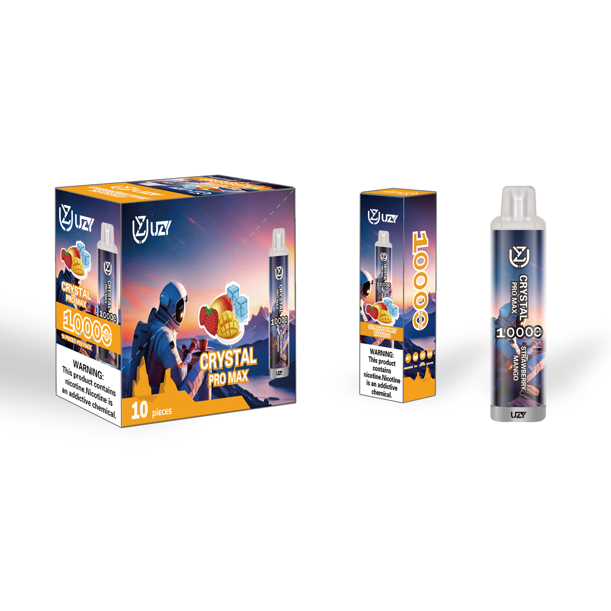 UZY Crystal Pro Max 10000 Puffs Rechargeable Disposable Vape - Vapo247