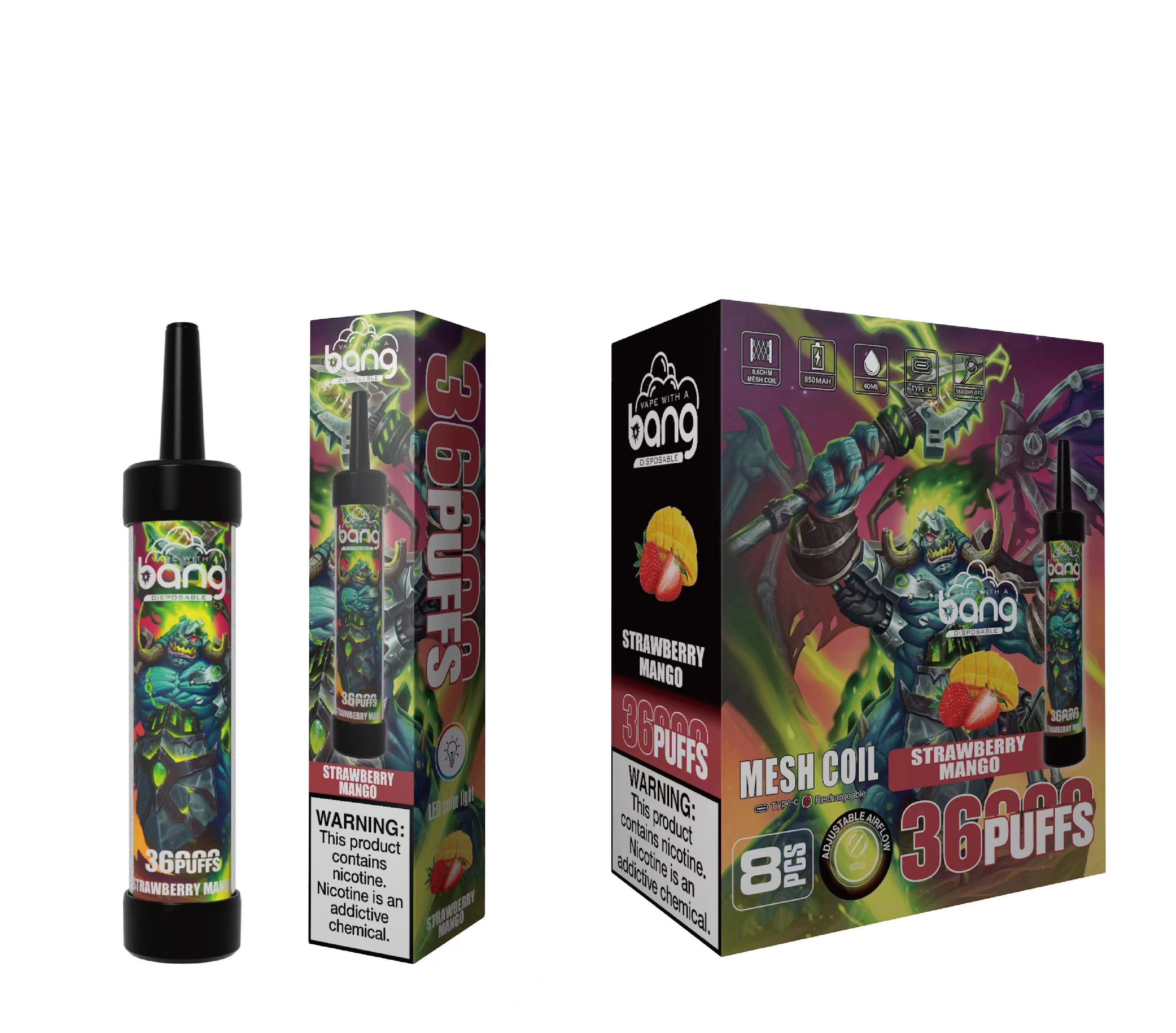 Bang 36000 Puffs Disposable DTL LED Light Vape Pen - Vapo247