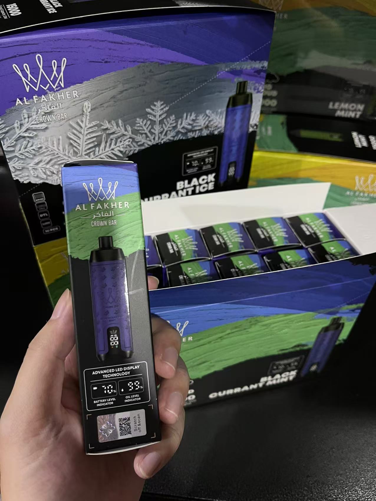 AL FAKHER CROWN BAR 12000 Puffs LED Screen Display Top 3 UK Brand Disposable Vape - Vapo247