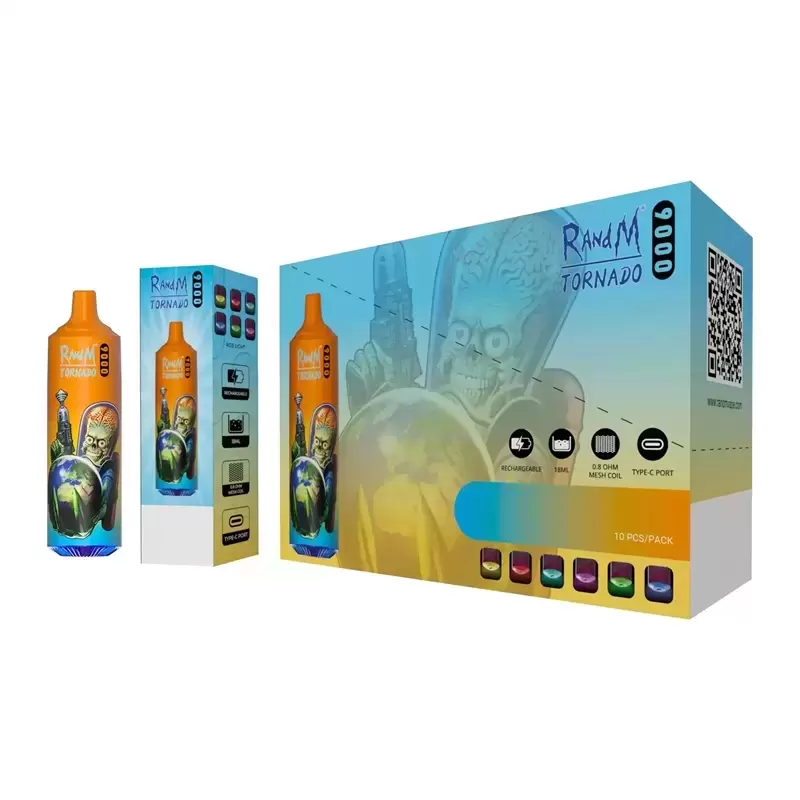 RANDM FUMOT Tornado 9000 Puffs RGB Light 2%5% Nicotine Disposable Vape - Vapo247