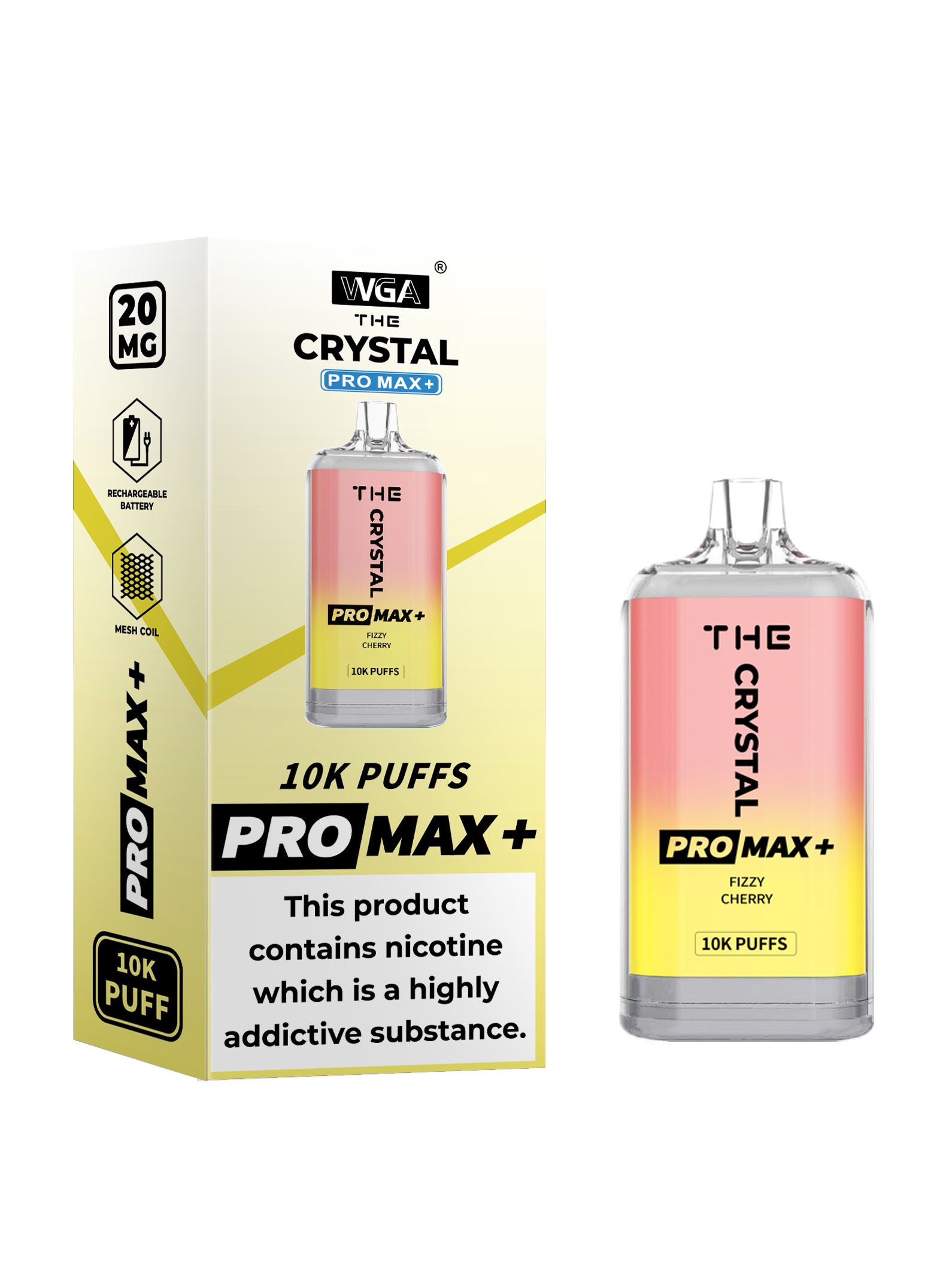 WGA Crystal Pro Max Extra 15000 Puffs Adjustable Airflow Disposable Vape - Vapo247