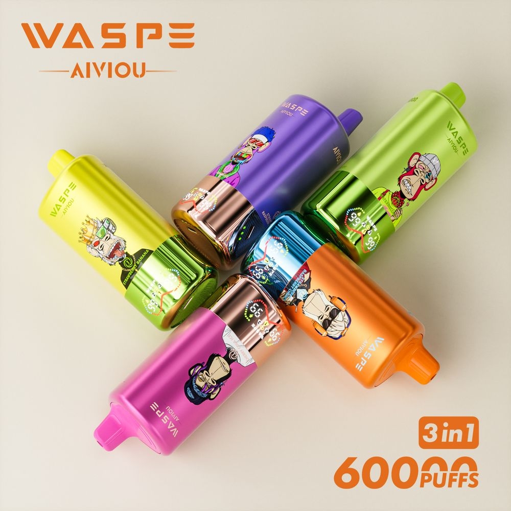 WASPE 3 in 1 60000 PUFFS Triple Flavors | LCD Screen | Triple Mesh Coil Disposable Vape - Vapo247