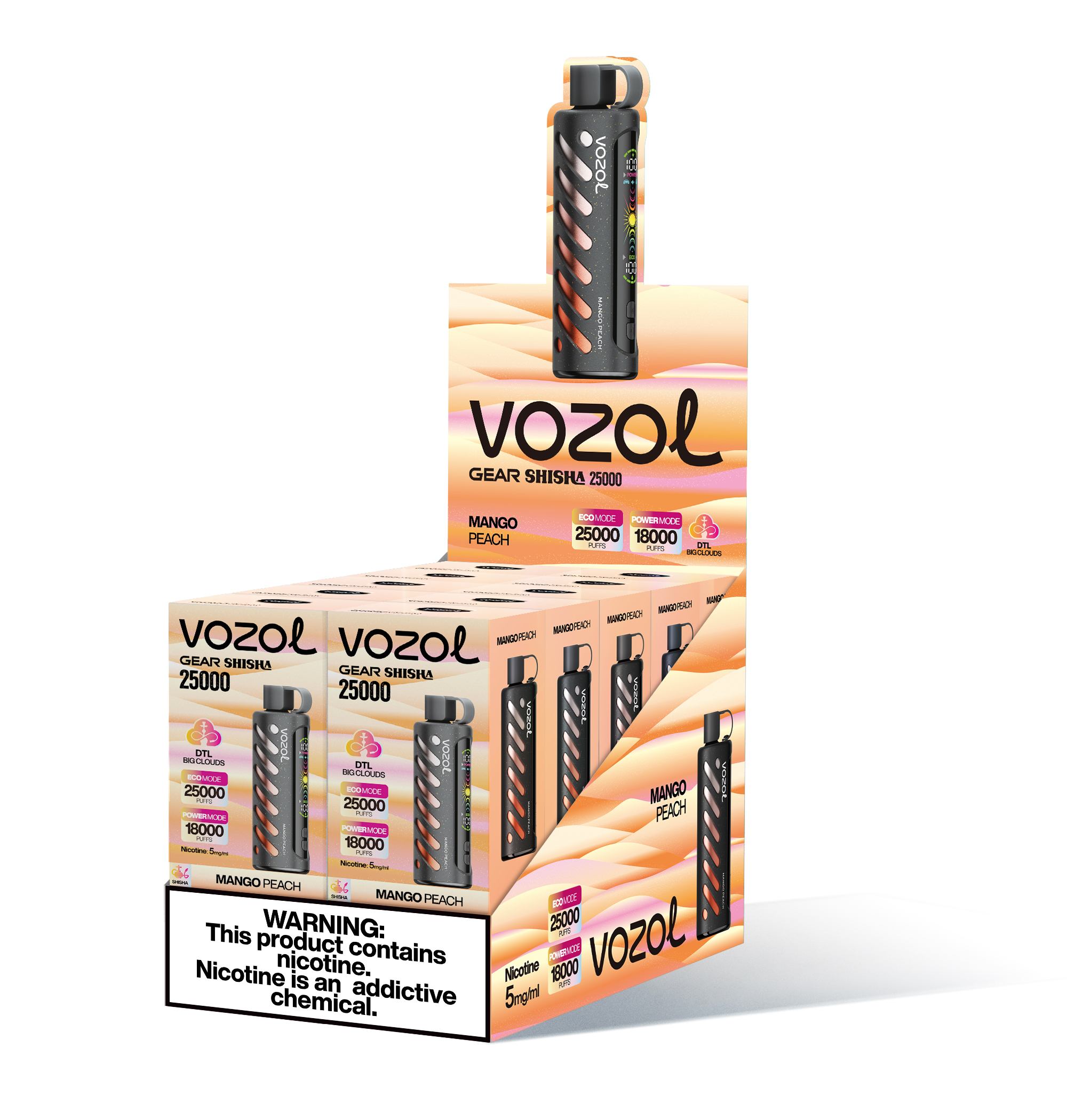 Vozol Gear Shisha 25000 Puffs  | 5% Nicotine |  Large Puff  | Disposable Vape - Vapo247
