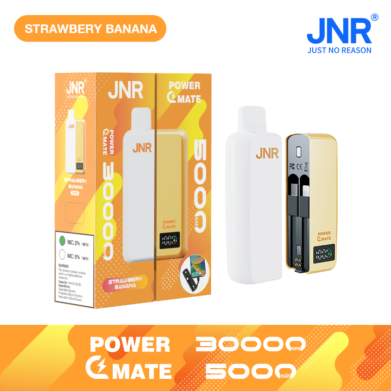JNR POWER MATE 30000 Puffs Magnetic Connection Power bank with cables LED screen Disposable Vape - Vapo247