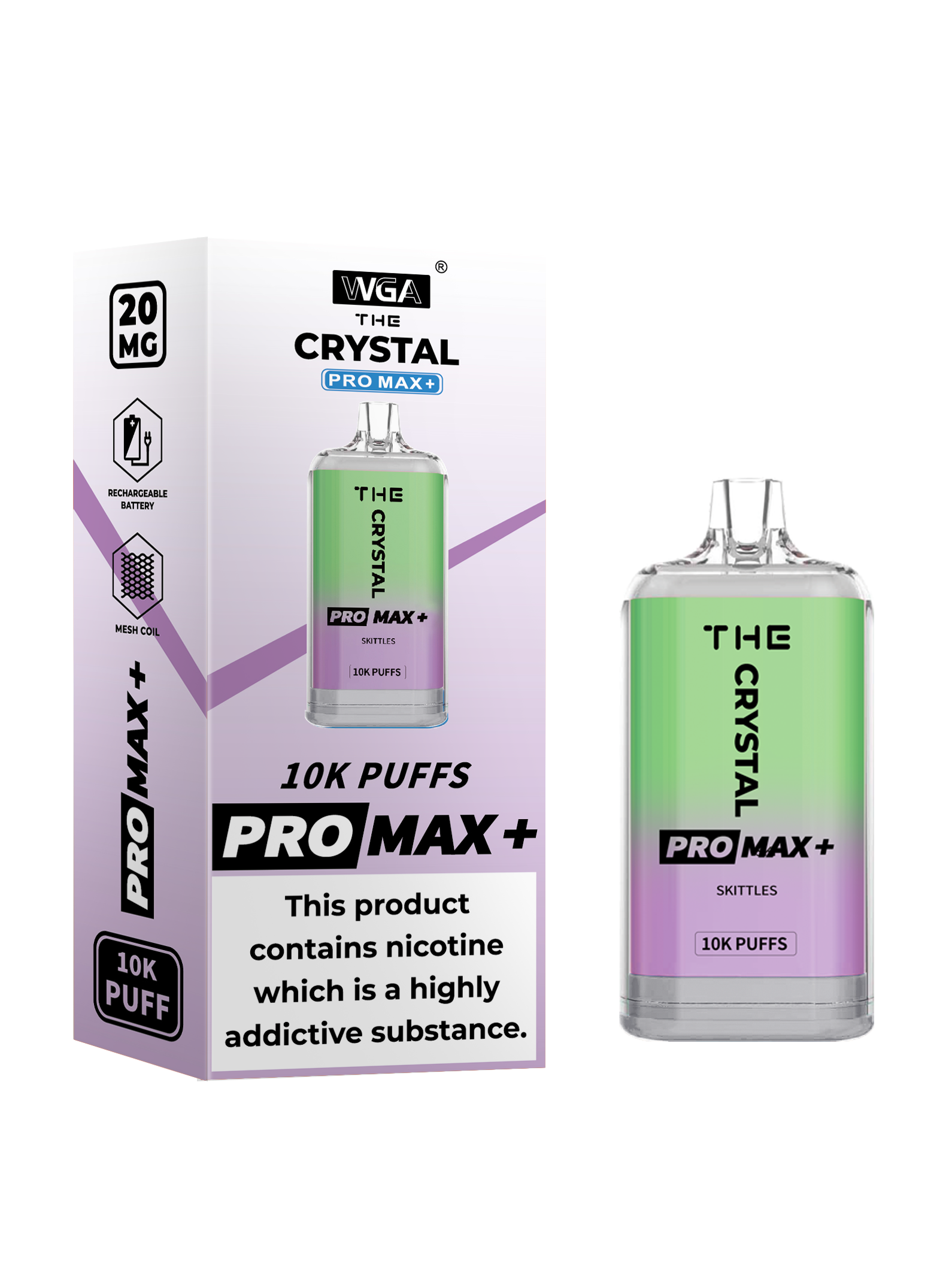 WGA Crystal Pro Max Extra 15000 Puffs Adjustable Airflow Disposable Vape - Vapo247