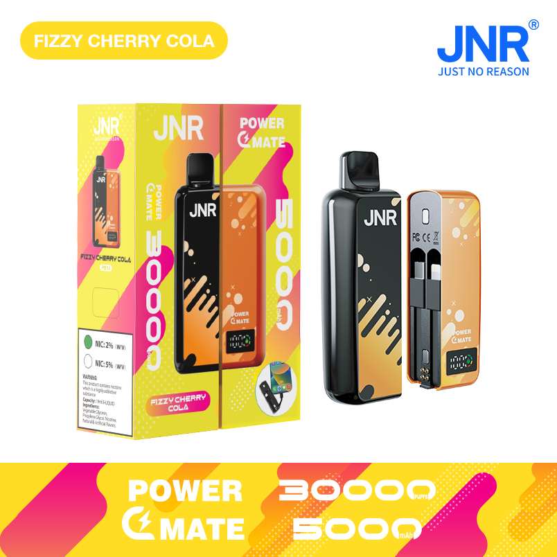JNR POWER MATE 30000 Puffs Magnetic Connection Power bank with cables LED screen Disposable Vape - Vapo247