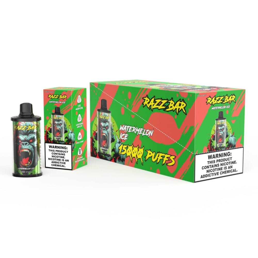 Razz bar 15000 puffs Adjustable Airflow Mesh Coil Disposable Vape - Vapo247