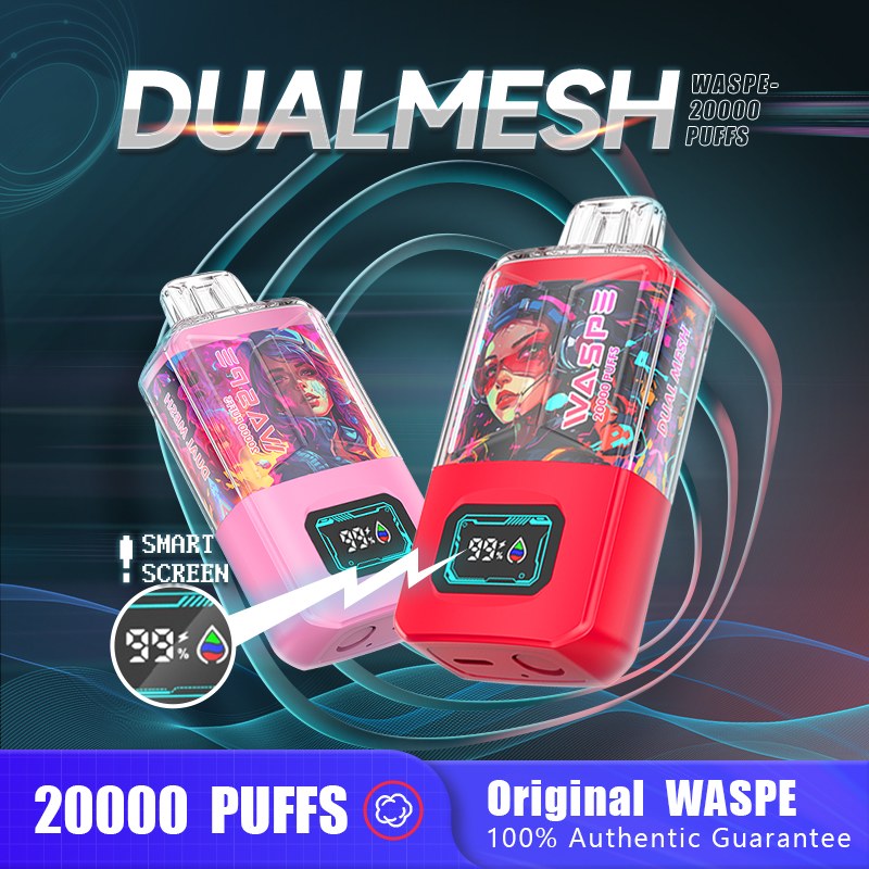WASPE Crystal 20000PUFFS LCD Screen | Dual Mesh Coil Disposable Vape - Vapo247