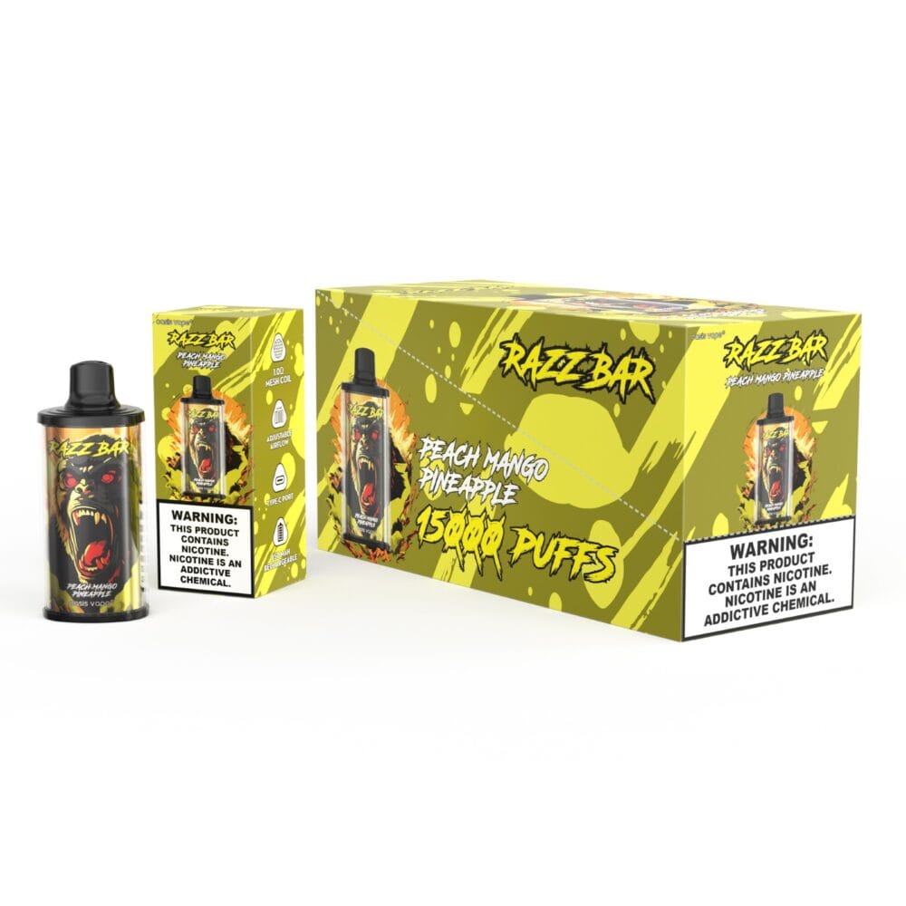 Razz bar 15000 puffs Adjustable Airflow Mesh Coil Disposable Vape - Vapo247