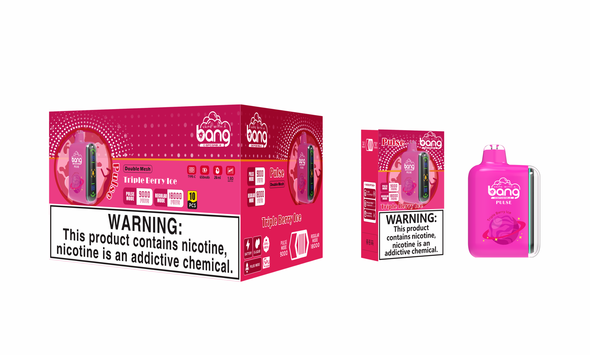 Bang Pulse 9000-18000 Puffs Adjustable Airflow Disposable Vape - Vapo247