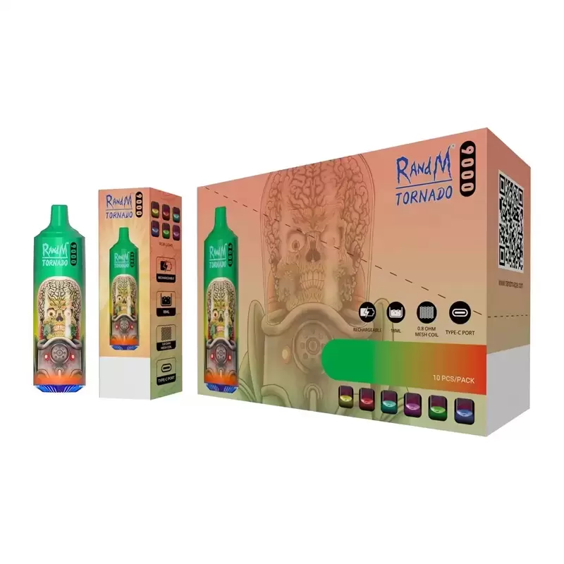 RANDM FUMOT Tornado 9000 Puffs RGB Light 2%5% Nicotine Disposable Vape - Vapo247