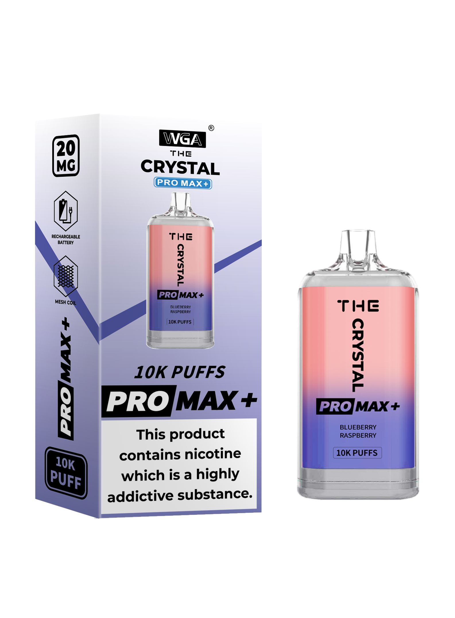 WGA Crystal Pro Max Extra 15000 Puffs Adjustable Airflow Disposable Vape - Vapo247