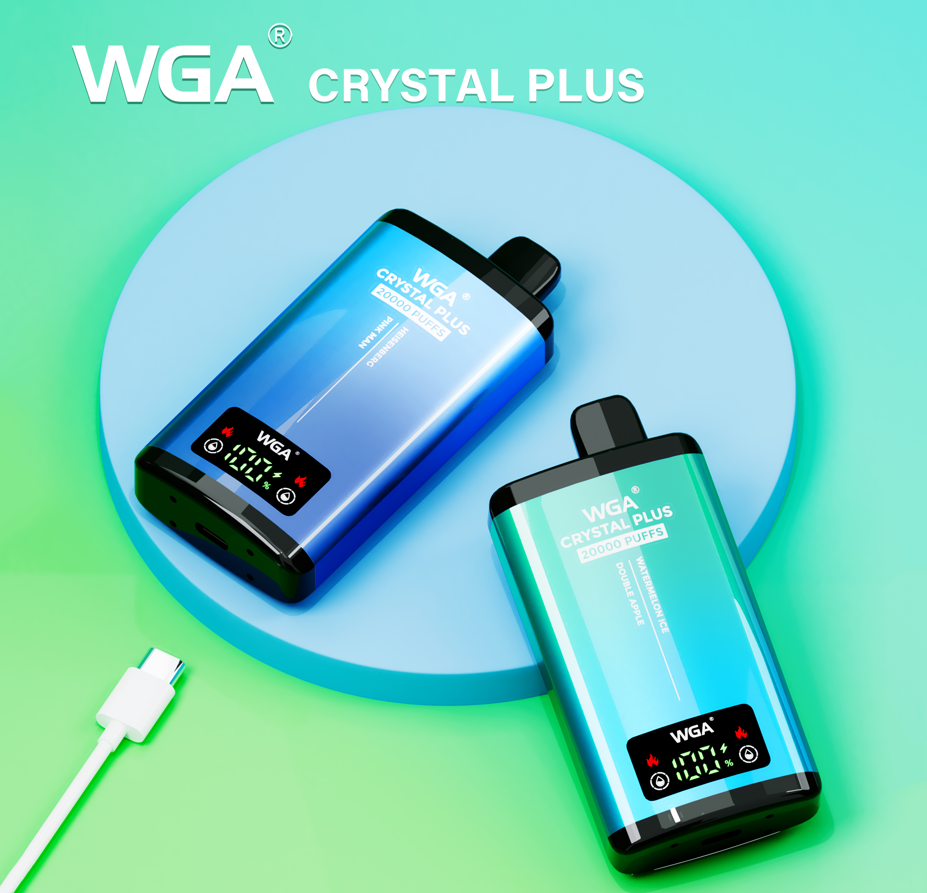 WGA Vape Crystal Plus 20000 Puffs | Dual Flavors & Adjustable Airflow Disposable Vape - Vapo247