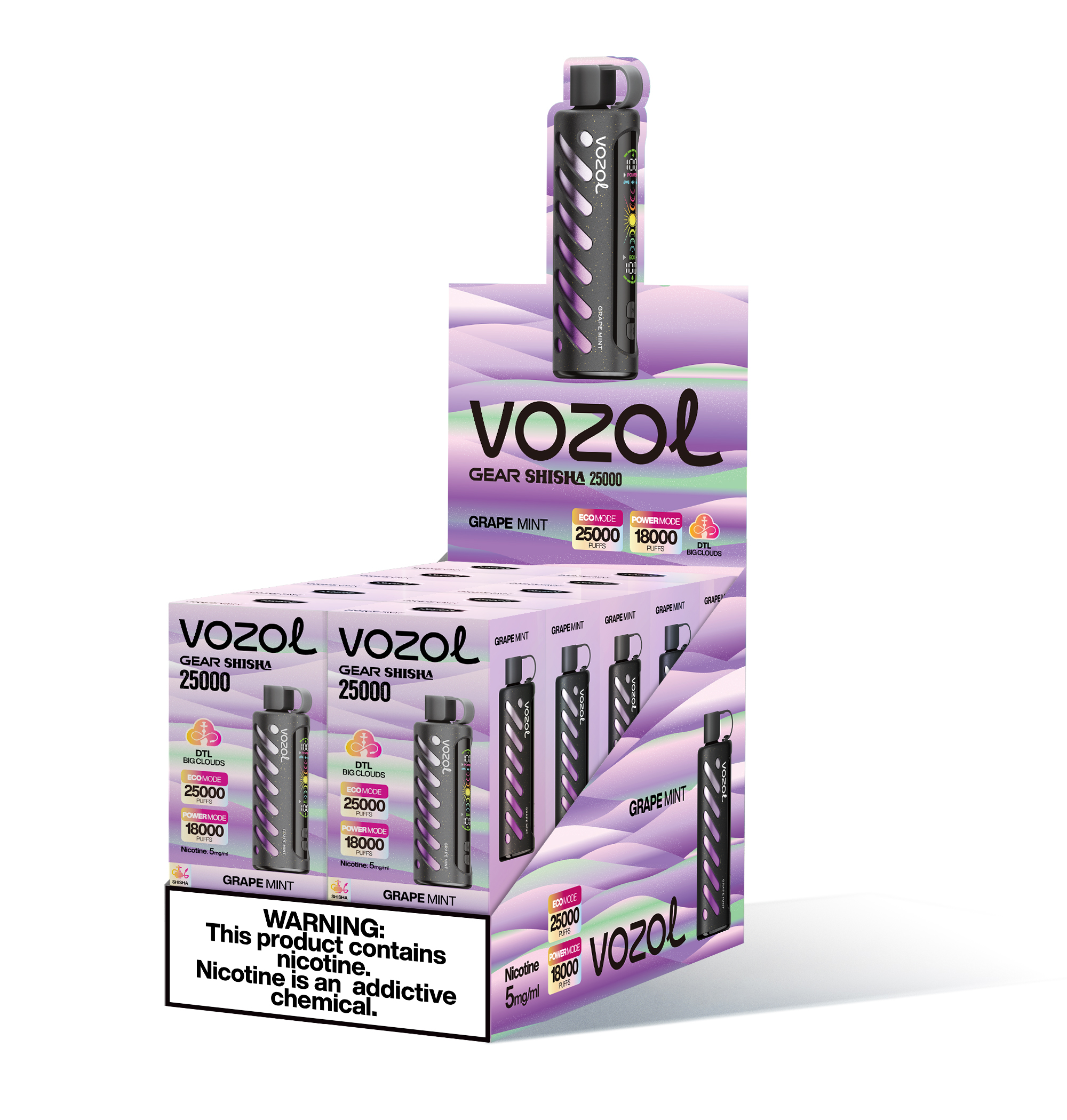 Vozol Gear Shisha 25000 Puffs  | 5% Nicotine |  Large Puff  | Disposable Vape - Vapo247