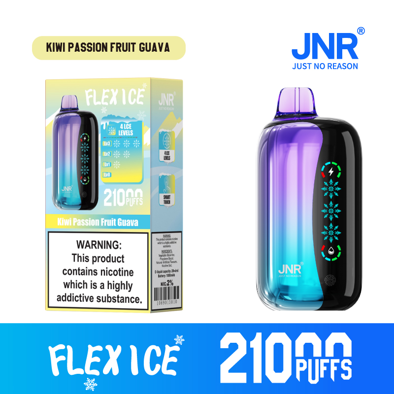JNR FLEX ICE 21000 Puffs Adjustable Ice LED Screen Display Adjustable Airflow Disposable Vape - Vapo247